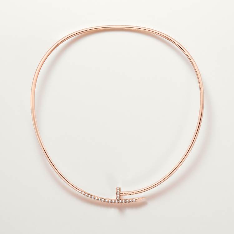 Juste un Clou项链，小号款，倒置镶嵌钻石 18K玫瑰金