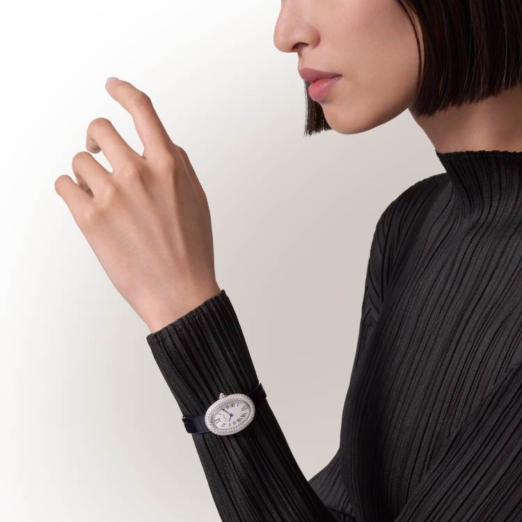 Baignoire腕表  18K镀铑白金 石英