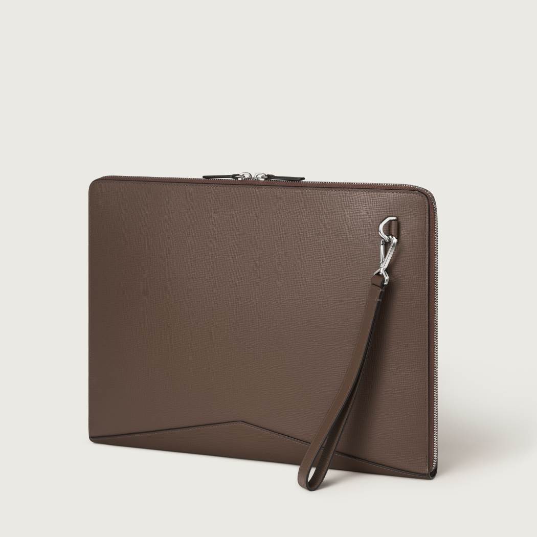 Losange系列公文包 Pepper grey 小牛皮