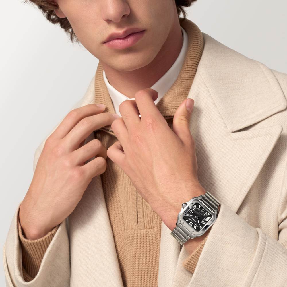 Santos de Cartier腕表  精钢 自动上链