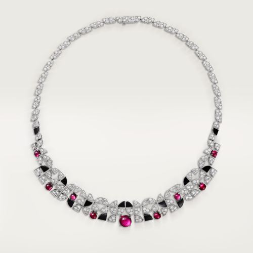 Beautés du Monde项链，红碧玺，铺镶钻石 