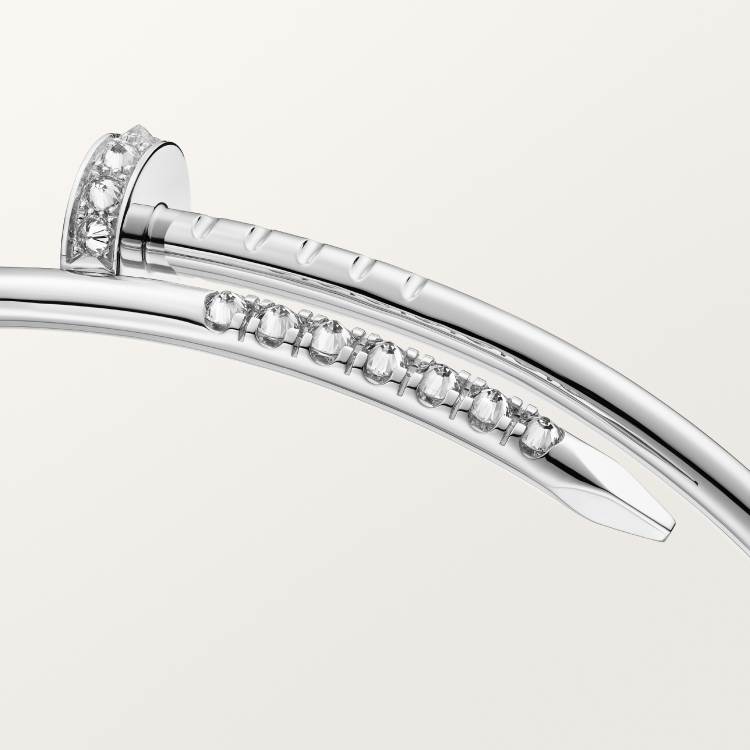 Juste un Clou手镯，小号款，倒置镶嵌钻石 18K白金