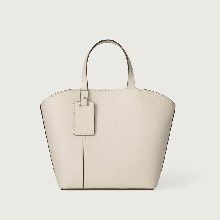 C de Cartier系列迷你款托特手袋 盐白色 小牛皮