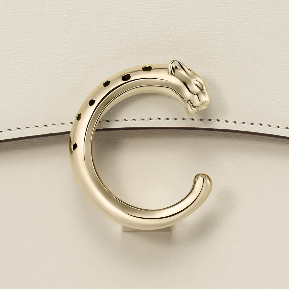 Panthère C系列小号款手袋 盐白色 小牛皮