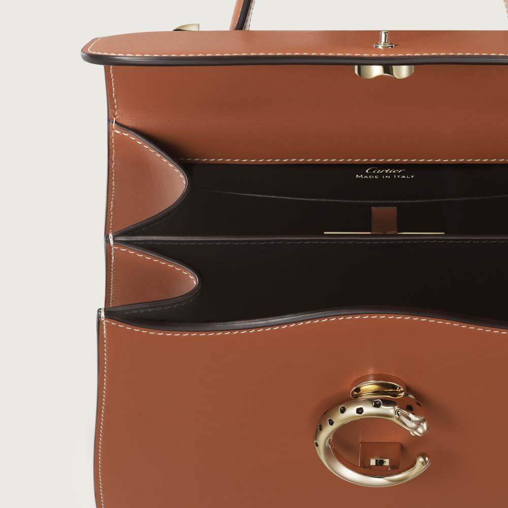 Panthère C系列小号款手袋 淡褐色 小牛皮