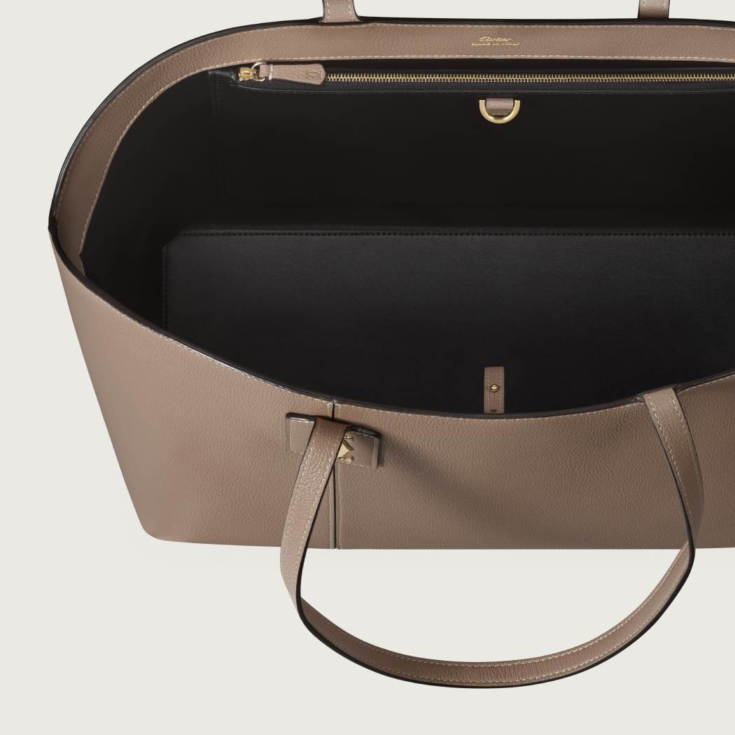 C de Cartier系列托特手袋 粘土色 小牛皮