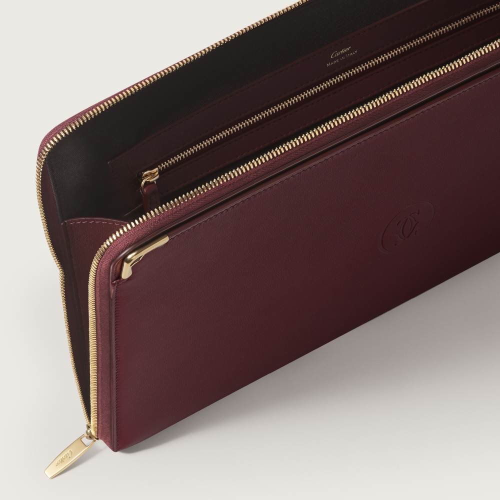 Must系列公文包 酒红色 小牛皮