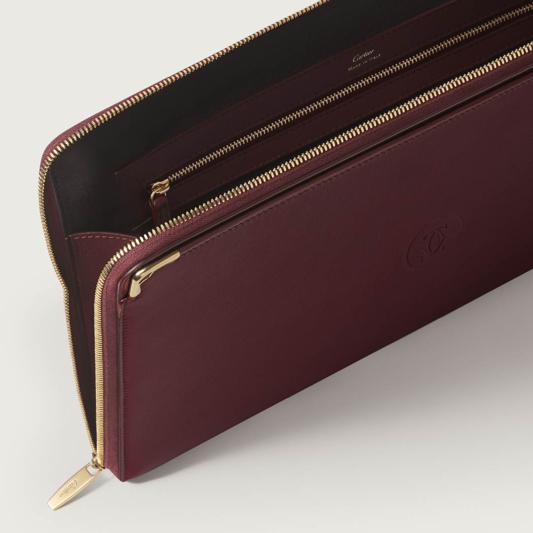 Must系列公文包 酒红色 小牛皮