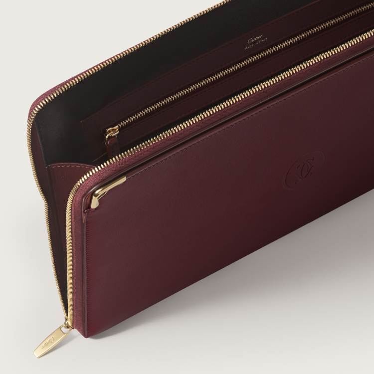 Must系列公文包 酒红色 小牛皮