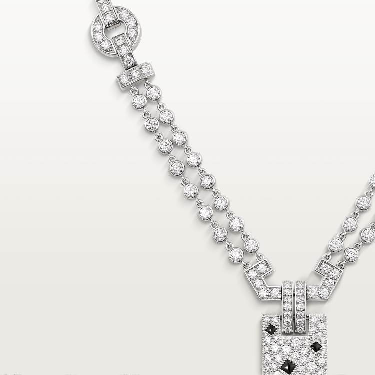 Panthère de Cartier卡地亚猎豹项链，祖母绿，铺镶钻石  18K白金