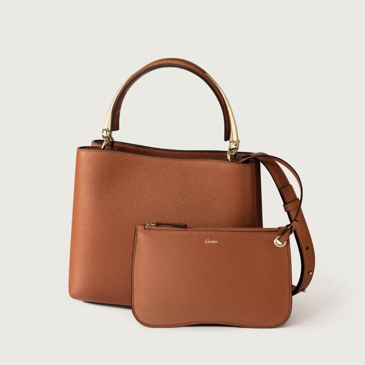 Panthère Double系列小号款手袋 淡褐色 小牛皮