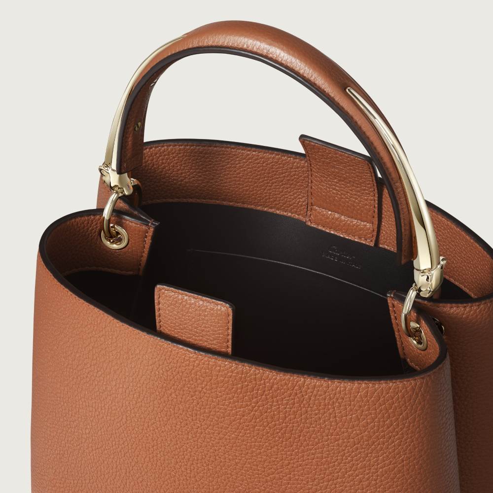 Panthère Double系列小号款手袋 淡褐色 小牛皮