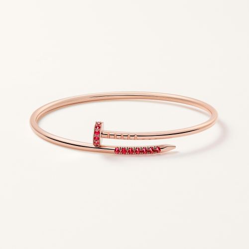 Juste un Clou手镯，小号款，倒置镶嵌红宝石