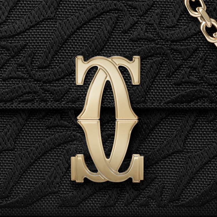 C de Cartier系列迷你款手袋 黑色 刺绣