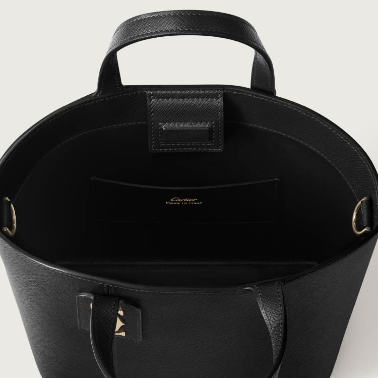 C de Cartier系列迷你款托特手袋 黑色 小牛皮
