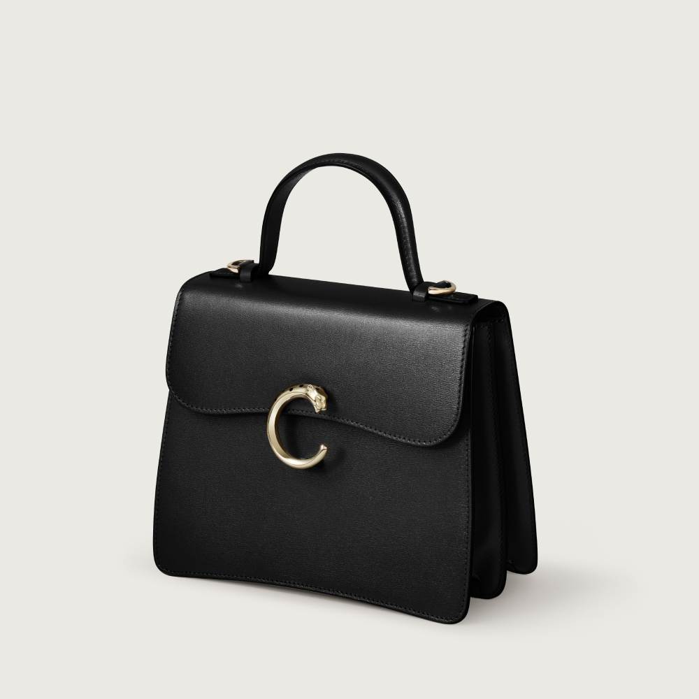 Panthère C系列小号款手袋 黑色 小牛皮