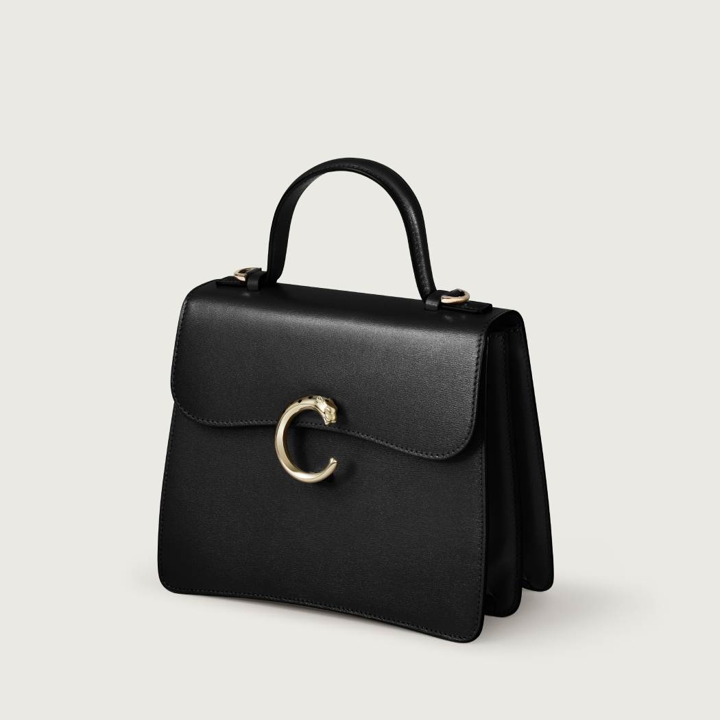 Panthère C系列小号款手袋 黑色 小牛皮