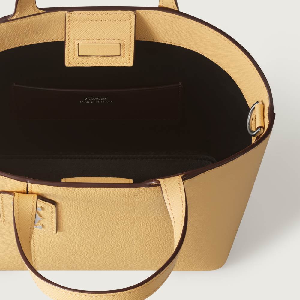 C de Cartier系列迷你款托特手袋 Mimosa yellow 小牛皮