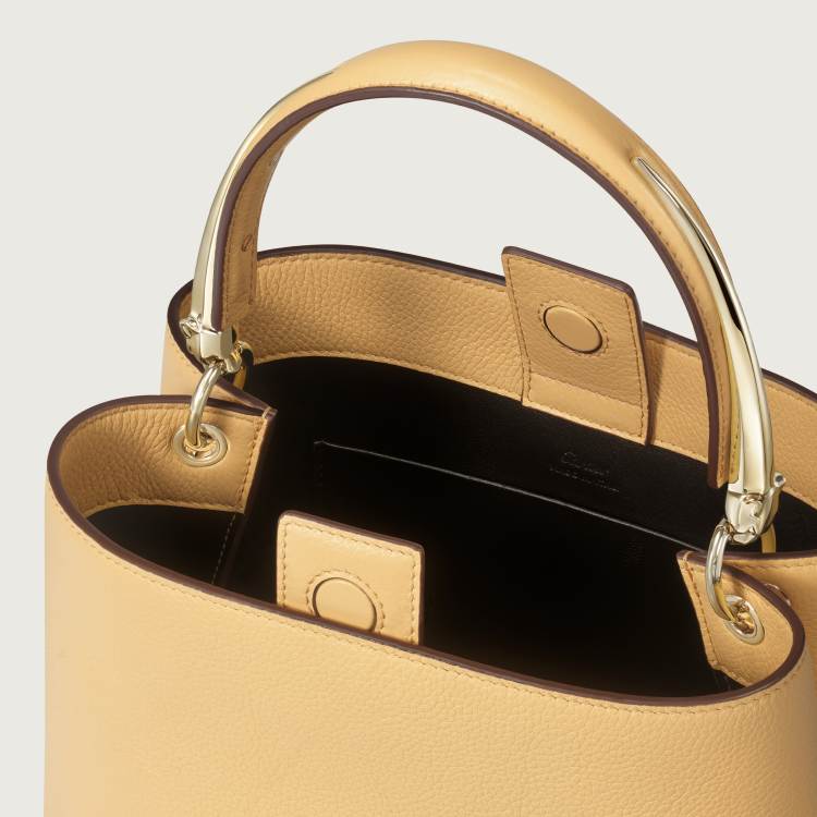 Panthère Double系列小号款手袋 Mimosa yellow 小牛皮