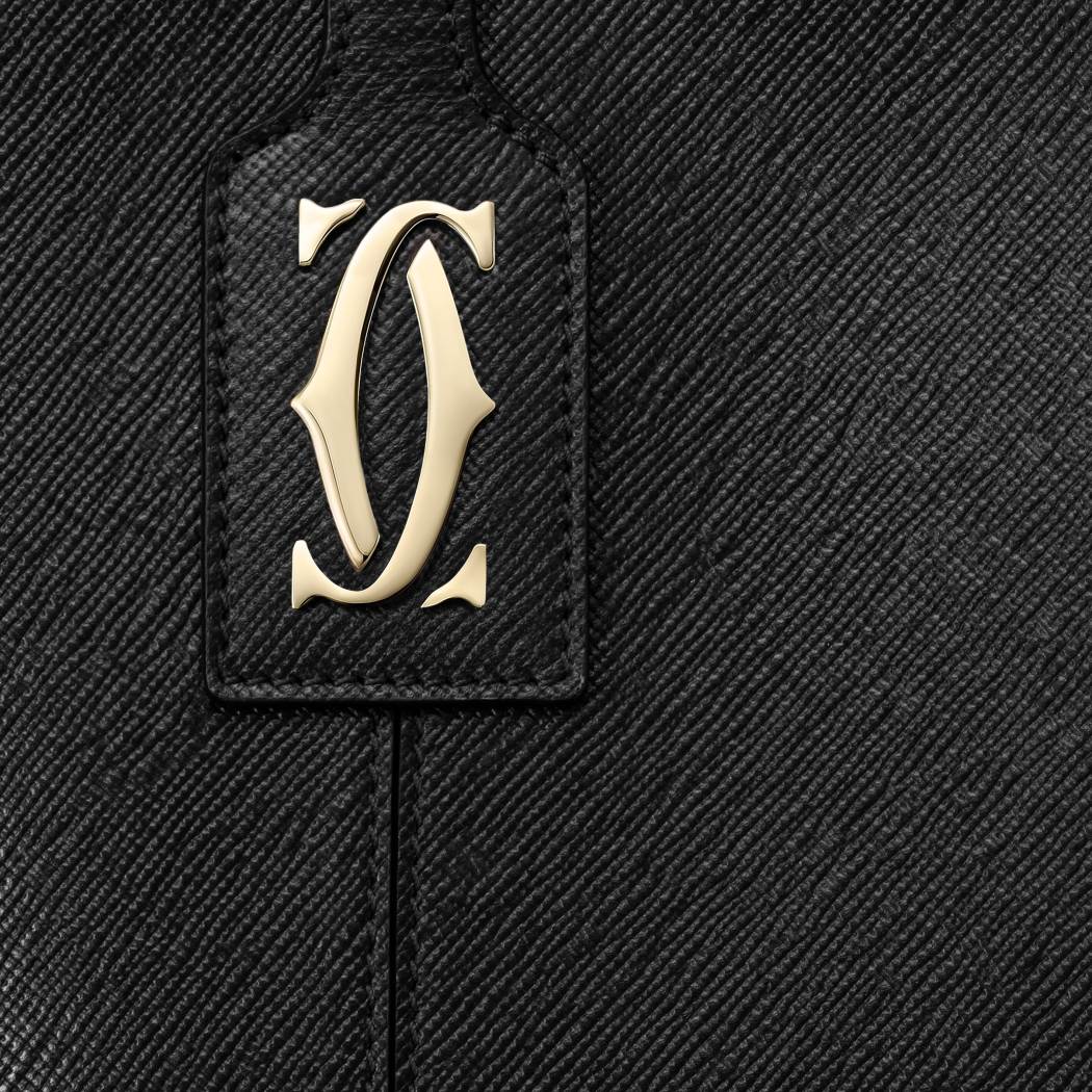 C de Cartier系列迷你款托特手袋 黑色 小牛皮