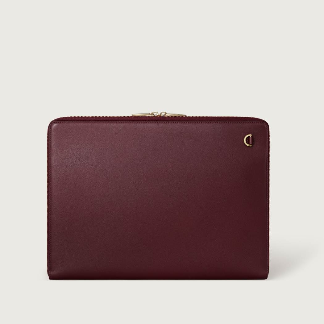 Must系列公文包 酒红色 小牛皮