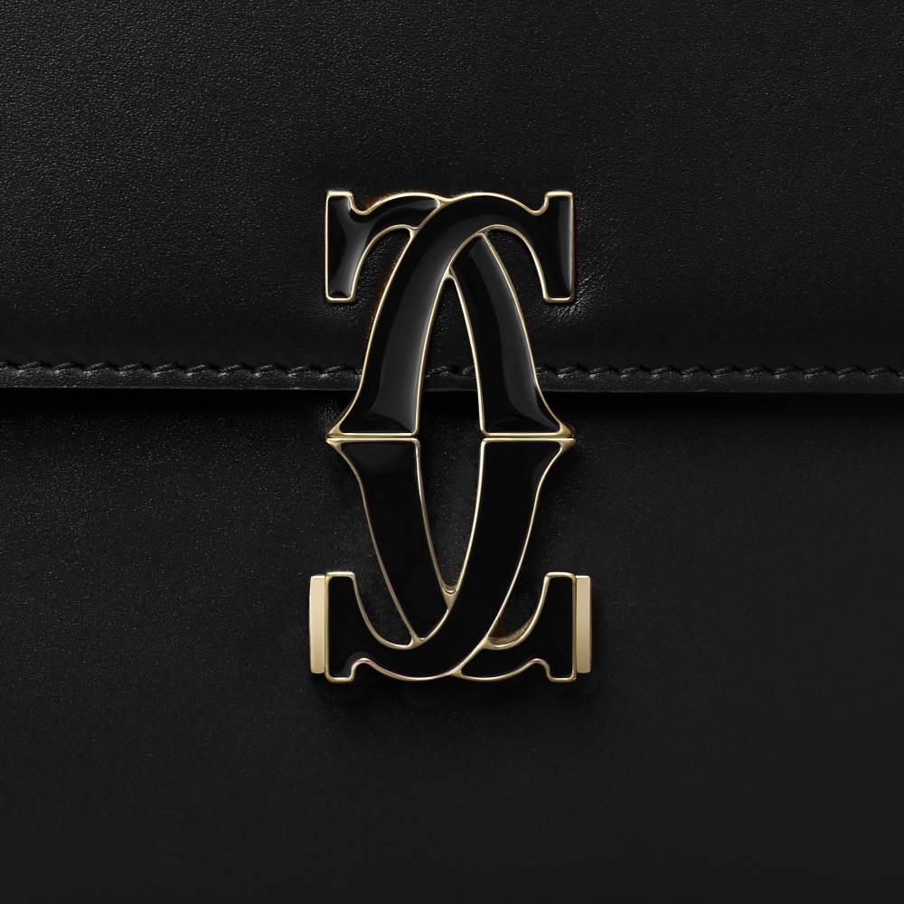 C de Cartier系列迷你款手袋 黑色 小牛皮