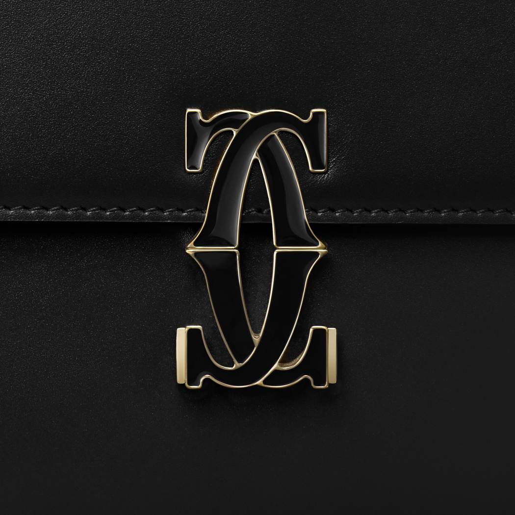 C de Cartier系列迷你款手袋 黑色 小牛皮