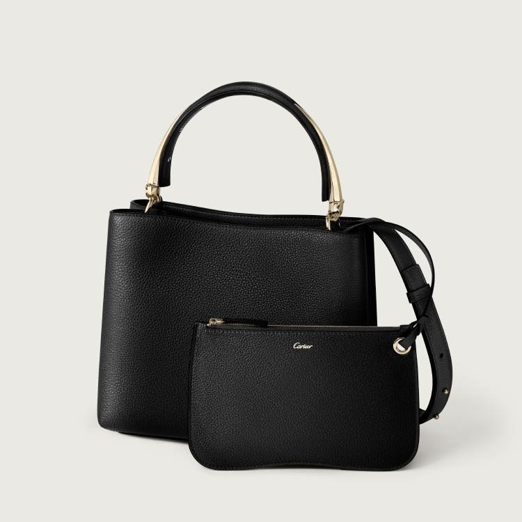 Panthère Double系列小号款手袋 黑色 小牛皮