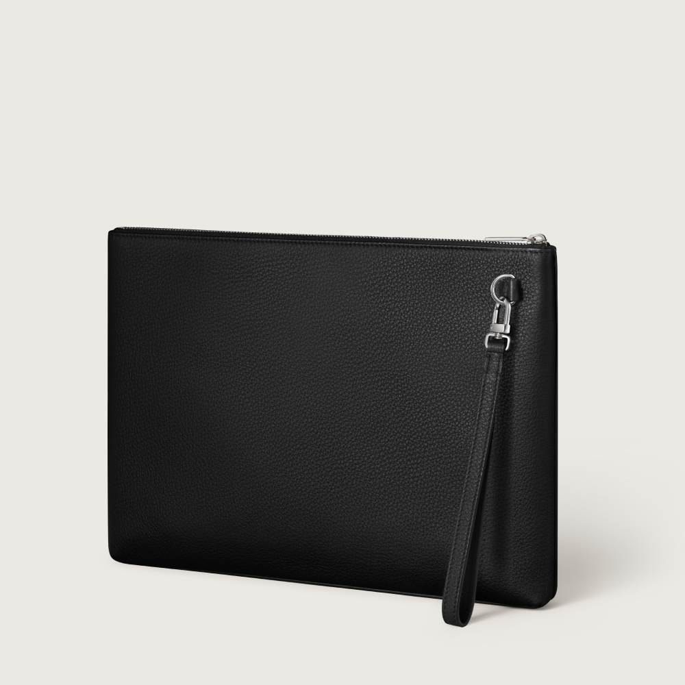 Must系列大号款手拿包 黑色 小牛皮