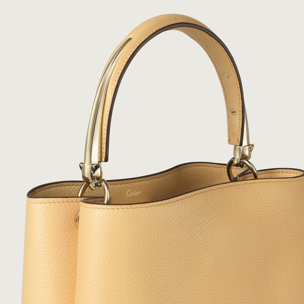 Panthère Double系列小号款手袋 Mimosa yellow 小牛皮