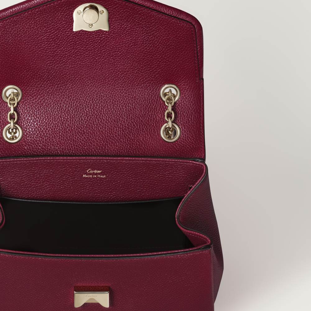 Panthère Graphique系列迷你款手袋 酒红色 小牛皮