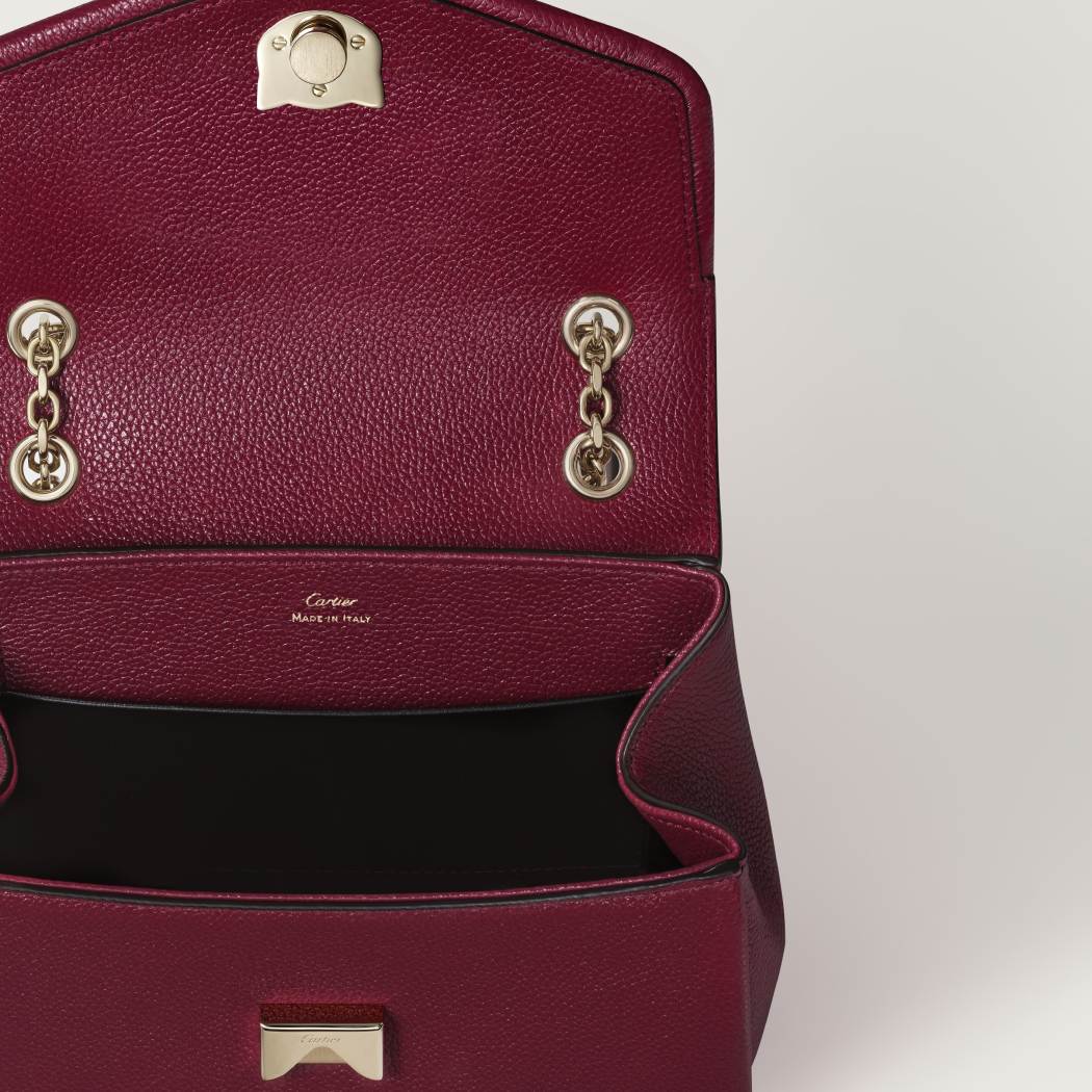 Panthère Graphique系列迷你款手袋 酒红色 小牛皮