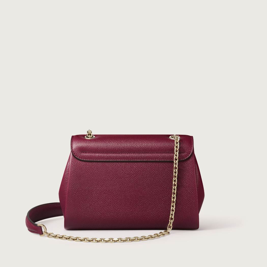 Panthère Graphique系列迷你款手袋 酒红色 小牛皮