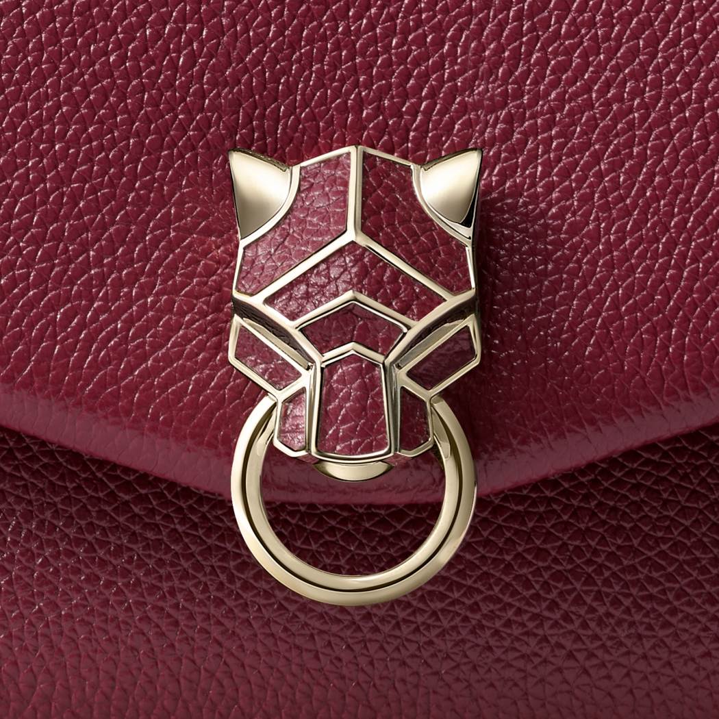 Panthère Graphique系列小号款手袋 酒红色 小牛皮