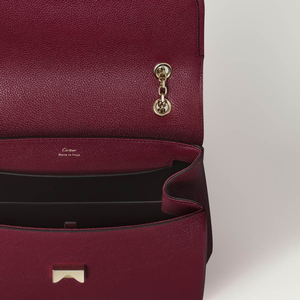 Panthère Graphique系列小号款手袋 酒红色 小牛皮