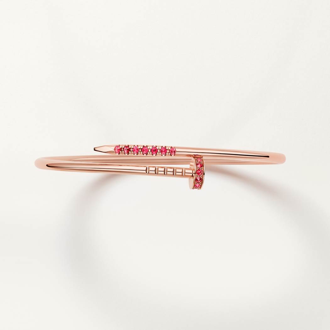 Juste un Clou手镯，小号款，倒置镶嵌红宝石 18K玫瑰金