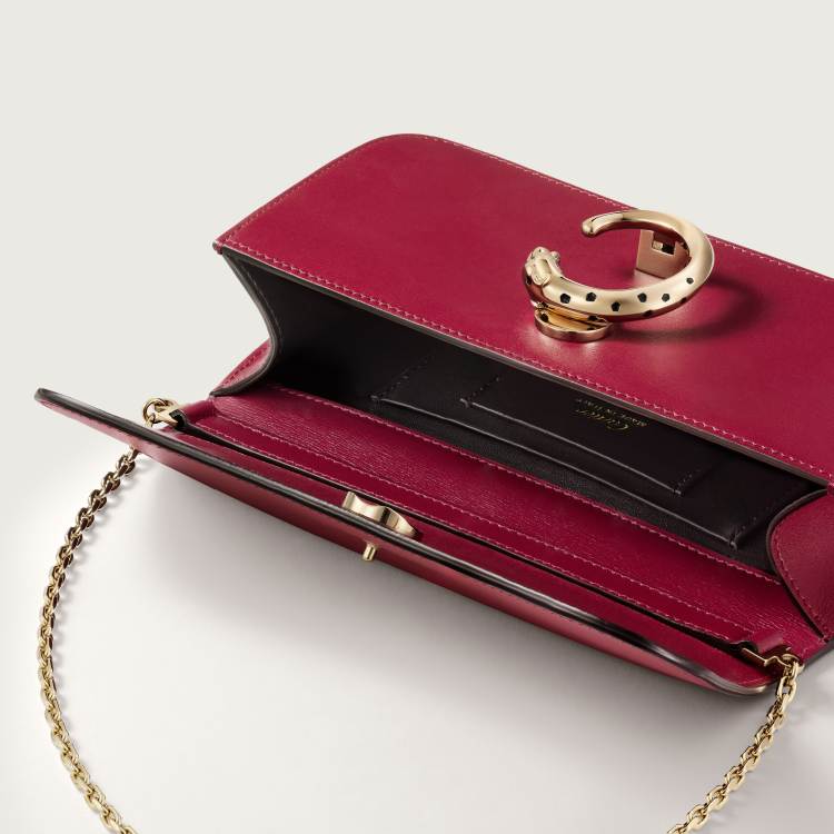 Panthère C系列小号款手袋 樱桃红色 小牛皮