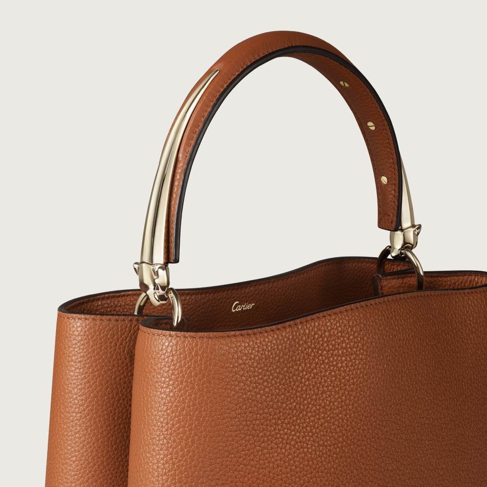 Panthère Double系列小号款手袋 淡褐色 小牛皮