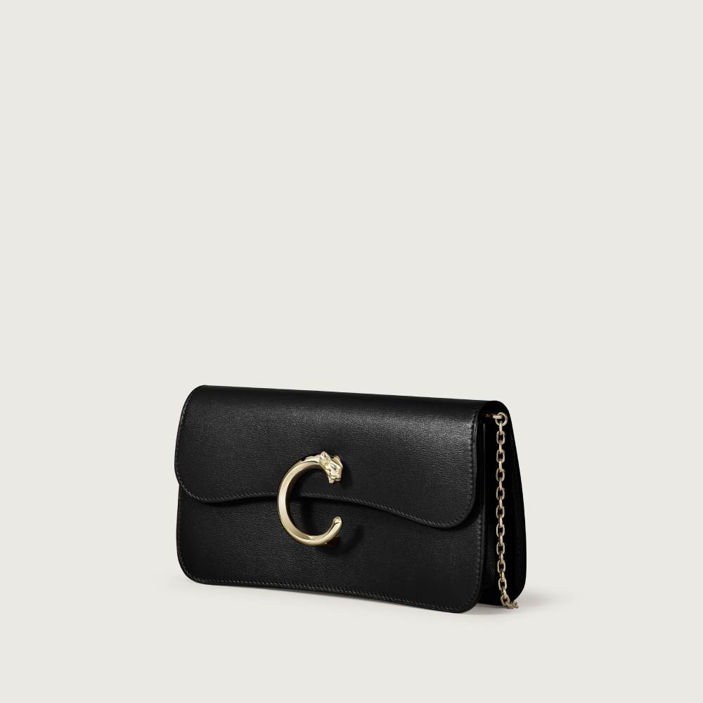 Panthère C 系列迷你款手袋 黑色 小牛皮