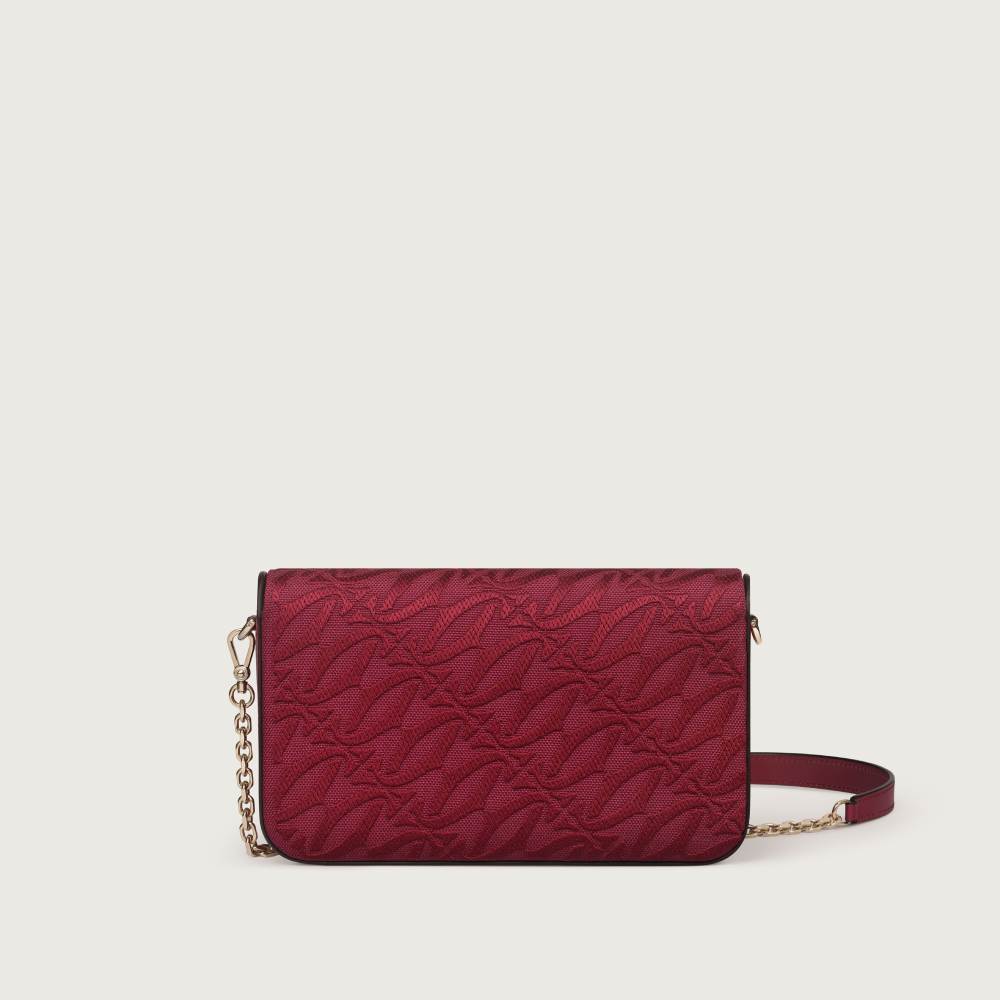 C de Cartier系列迷你款手袋 樱桃红色 刺绣