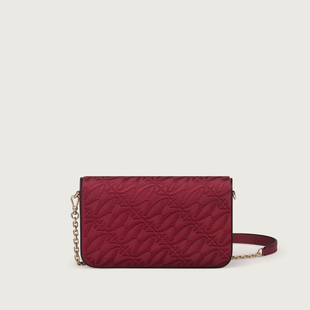 C de Cartier系列迷你款手袋 樱桃红色 刺绣