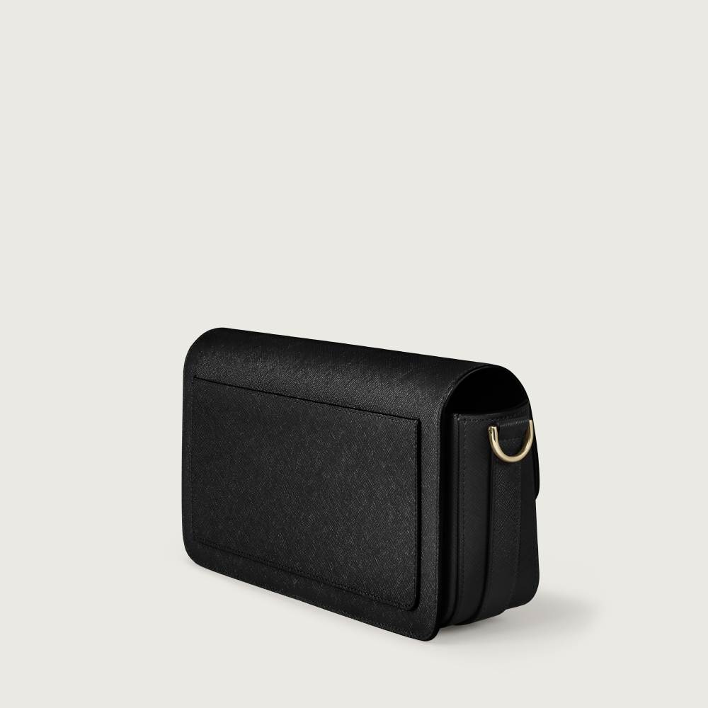 C de Cartier系列East-west手袋 黑色 小牛皮