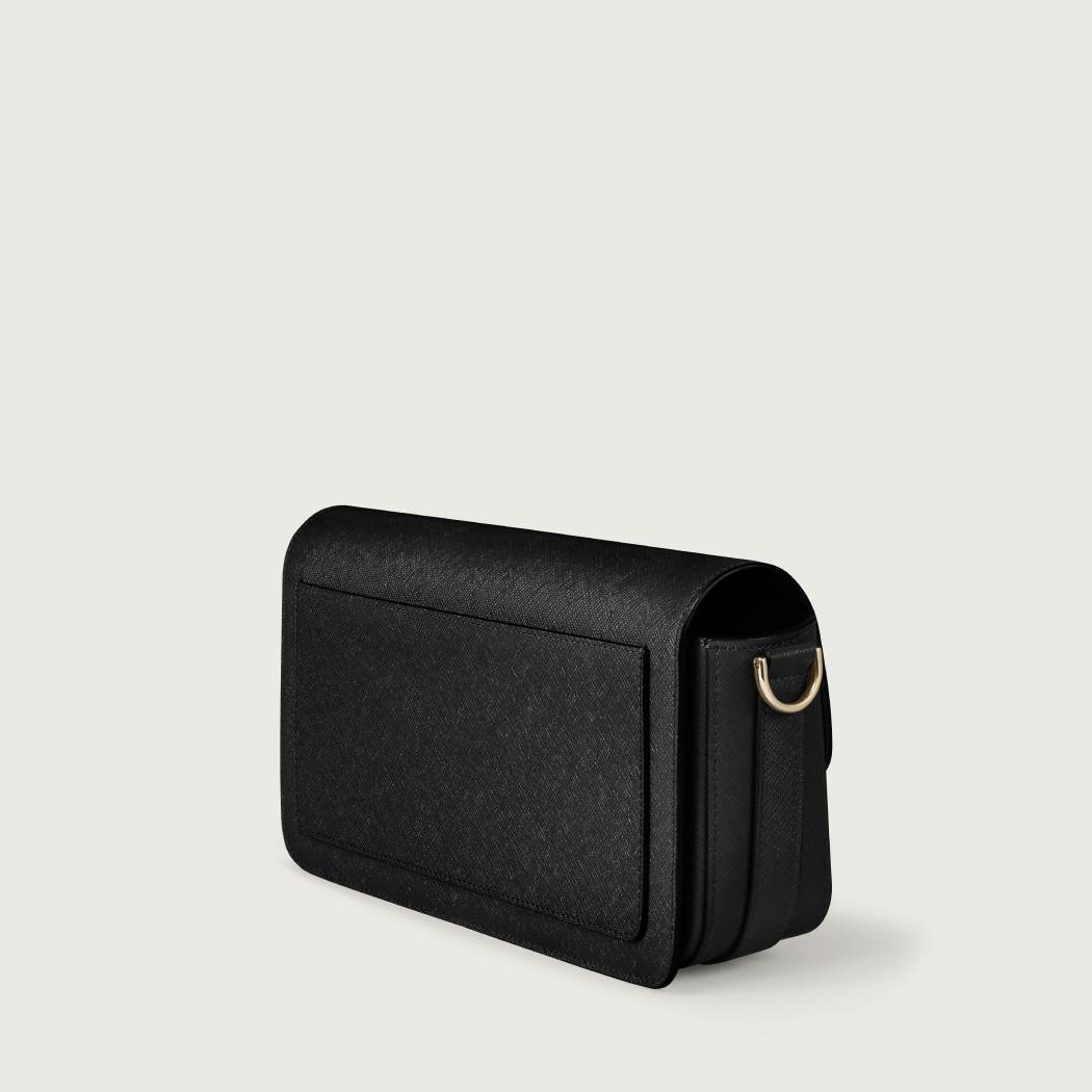 C de Cartier系列East-west手袋 黑色 小牛皮