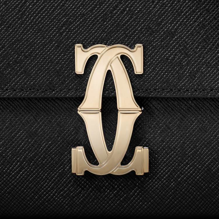 C de Cartier系列East-west手袋 黑色 小牛皮