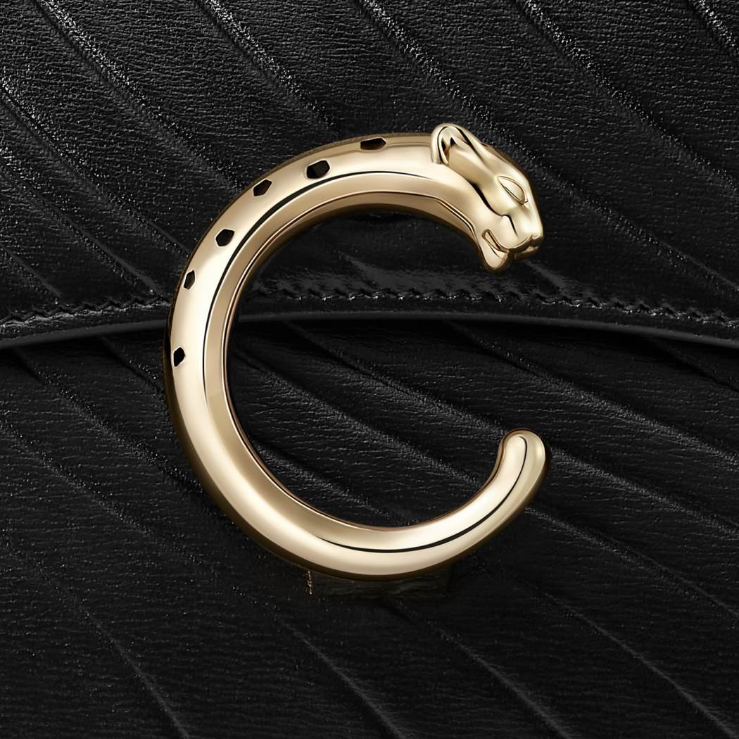 Panthère C系列小号款手袋 黑色 小牛皮