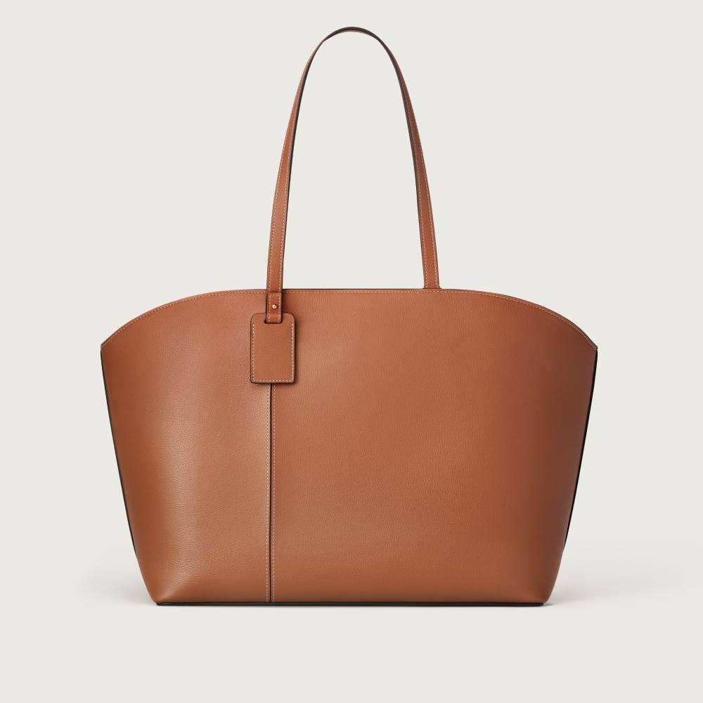 C de Cartier系列托特手袋 淡褐色 小牛皮