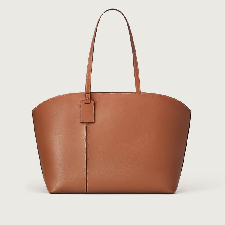 C de Cartier系列托特手袋 淡褐色 小牛皮