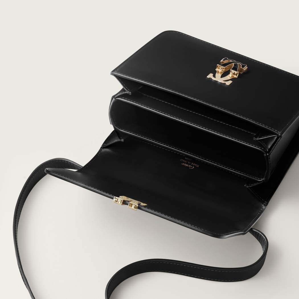C de Cartier系列迷你款手袋 黑色 小牛皮