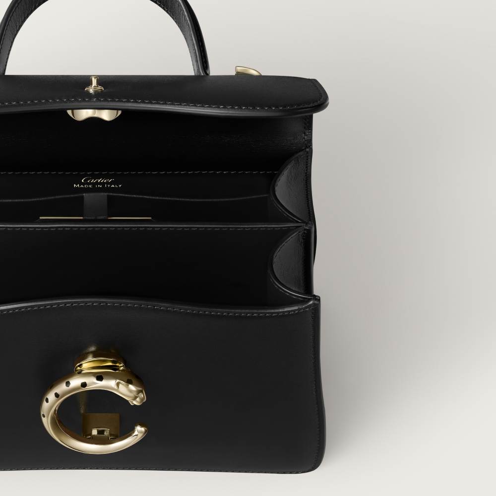 Panthère C 系列迷你款手袋 黑色 小牛皮