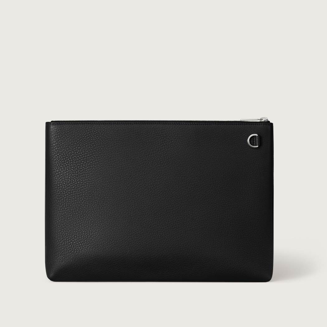 Must系列大号款手拿包 黑色 小牛皮